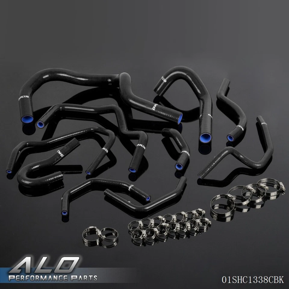 Black Silicone Radiator Hose Kit Fit For 1998 1999 2000 2001 Honda CRV MK1 - Image 1 of 4