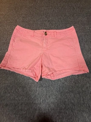 American Eagle Outfitters Stretch Pink Midi Shorts Women 8 Low Mid Rise X14 - Image 1 of 4
