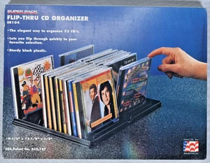 Super Rack by SBS Flip Thru 32 CD Organizer 9-1/2" X 12-1/2" X 1/2" - Picture 1 of 5