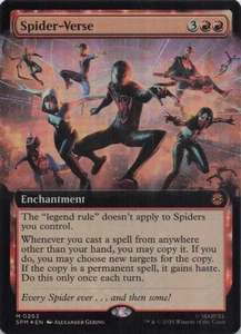 Spider-Verse (Extended Art) Spider-Man Mythic Foil #263 NM MTG - Picture 1 of 2
