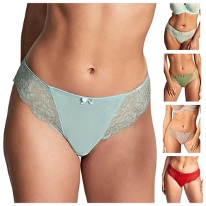 Panache Ana Brief Brazilian Mid Rise Stretch Sheer Lace Womens Knickers 9392 - Picture 1 of 49