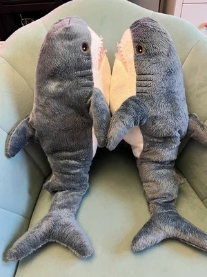 Small Ikea Blahaj Shark Pup Soft Plush Toy 21” Blue White x 2 Bundle - Image 1 of 4