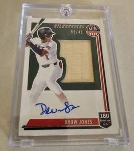 Sagome 2022 USA Baseball stelle e strisce materiale firmato pipistrelli Druw Jones - Foto 1 di 2