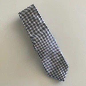 Ben Sherman Men's Tie 90% Silk Linen Lavender Olive Green Skinny - Picture 1 of 8