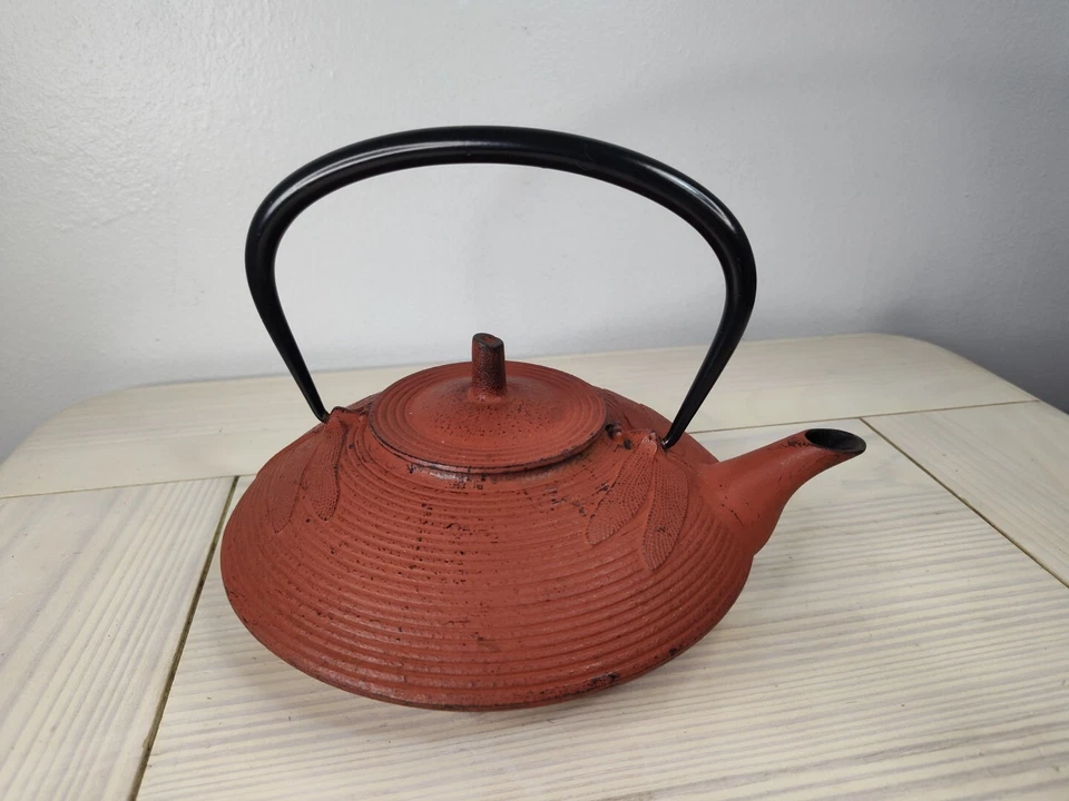 TEAVANA RED DRAGON FLY CAST IRON TEAPOT Japanese Tetsubin - Image 1 of 4