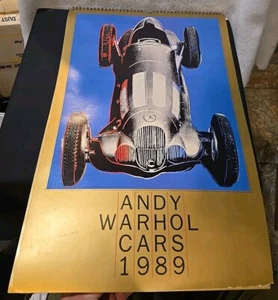 ANDY WARHOL 1989 Cars Calendar Daimler-Benz Mercedes 14.5 x 22 MBNA Complete VG - Picture 1 of 10