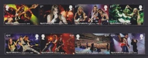 GREAT BRITAIN IRON MAIDEN COMPLETE SET OF 8 STAMPS - Picture 1 of 1