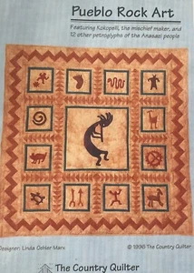 Southwestern petroglyph Pueblo rock quilt Pattern by the country quilter - Picture 1 of 2