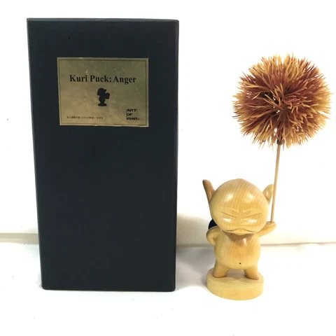 ART OF WAR Berserk KURI PUCK ANGER wood carving (hinoki) Figure Pack 2005 Blue Cover