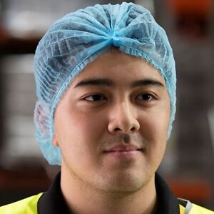 50 Disposable Hair Net Cap Non Woven Anti Dust Stretch Elastic Work Hat Cover