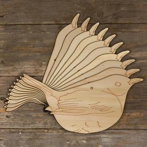 10x Wooden Wren Bird Side On Nesting Craft Shape 3mm Ply British Wildlife - Picture 1 of 4