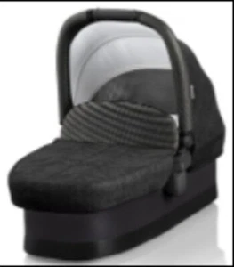 JUNIOR JONES J-CARBON LUXURY CARRYCOT GRAPHITE BLACK UK MADE NEW w TAGS WAS £235 - Picture 1 of 7