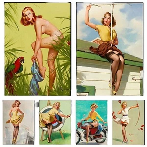 Sexy Retro Anime Frau Modern Klassiker 40er 50er 2. Weltkrieg Kunstwerk Poster Wand - Bild 1 von 29