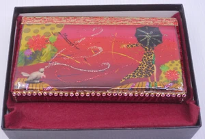 ARTIST MARCUS GLENN SIGNED ORIGINAL DESIGNER PURSE, CLUTCH WALLET w CERTIFICATE - Picture 1 of 7