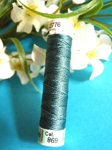 287B / Beautiful Coil Pure Wire Silk Drawstring Green Emerald N°869 - Picture 1 of 1
