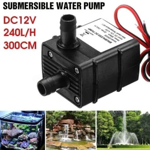 Mini Tauchpumpe Kühl Bürstenlos Wasserpumpe Motor Unterwasser Garten 240L/H 12V - Bild 1 von 9