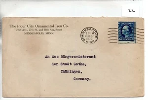 United States - (22) - Commercial Cover - 1920 - pmk Minneapolis to Germany - Picture 1 of 1