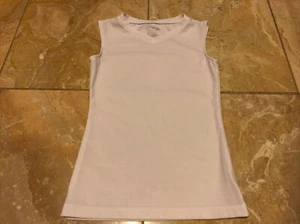 BCG Girl’s Sleeveless White Athletic Tank Top V-Neck Shirt SZ XS (6/6X) - Picture 1 of 2