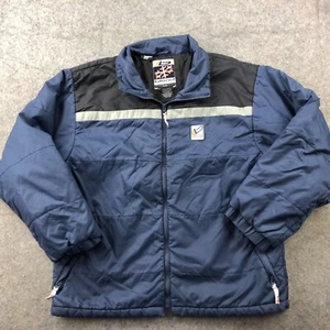Vintage Blond Jacket Men XL Blue Ski Snow Snowboarding Pockets Zip Thermolite - Picture 1 of 14