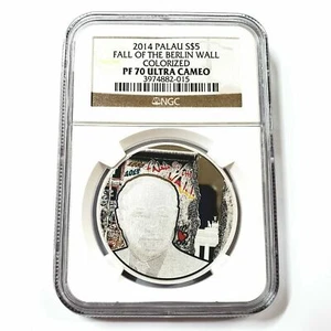 2014 Palau Fall Of The Berlin Wall in Germany NGC PF70 Proof  .999 Silver Coin - Picture 1 of 4