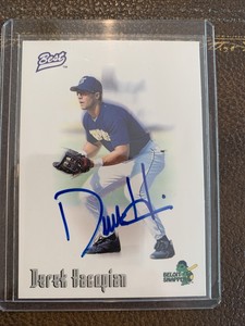 1996 Best Autograph Baseball Card Of Derek Hacopian!!