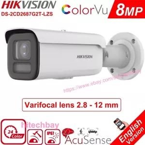 Hikvision 4K 8MP ColorVu AcuSense Varifocal Zoom PoE IP Camera DS-2CD2687G2T-LZS - Picture 1 of 11