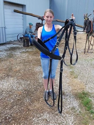 黑色贝塔西部马鞍后膛 - 优质阿米什美国制造 — 第 1/2 张图片