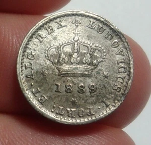 Portugal D. Luís I  50 Reis 1889  (KM#506.2)  AUNC/UNC - Picture 1 of 2