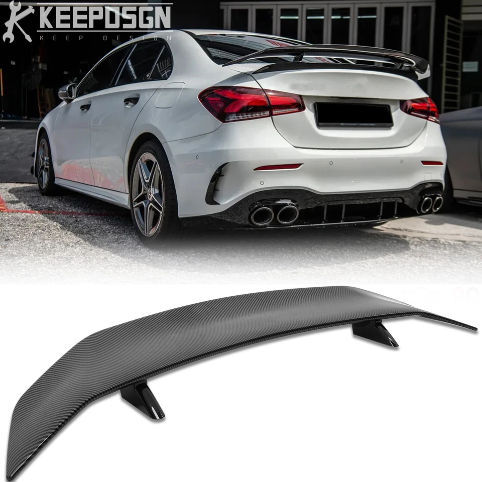 For Mercedes-Benz A Class A180 A200 A250 46" Rear Spoiler GT Wing Carbon Fiber - Image 1 of 4