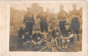 c.1910 RPPC Baseball Team Uniforms marked with B - Picture 1 of 2