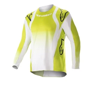 Alpinestars Youth Racer Push Jersey Yellow Fluo White - Picture 1 of 1