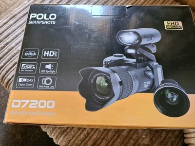 Polo sharpshots Camera  D7200 33MP 0.5X Wide Angle Lens  24X Telephotos Lens NEW - Image 1 of 4