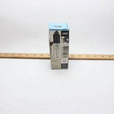Feit Electric Vintage LED Light Bulb Glass Clear Daylight E26 T14 40W - Image 1 of 4