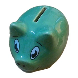 Spardose Keramik Sparschwein 8,5 x 6,5 x 6,5 cm - Bild 1 von 5