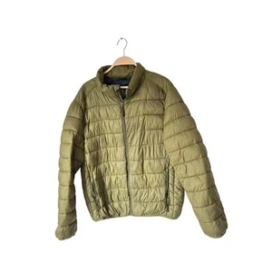 Rainforest Jacket Mens large green Puffer Full Zip Down midweight jacket/coat - Picture 1 of 5