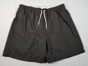 Croft & Barrow Swim Trunks Shorts Men’s 2XL XXL Black Lined Elastic Waist Beach - Picture 1 of 13