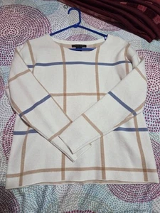 Damenpullover elfenbein kariert Größe XS Tahari - Bild 1 von 2