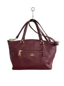 [Excellent+] Coach 34340 Bordeaux Handbag Shoulder Bag 2way Crossbody Used - Picture 1 of 6