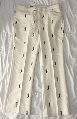 ОРИГИНАЛЬНЫЕ винтажные мужские брюки для гольфа 1960-70-х годов 37x42 дюйма 28,5 дюйма по внутреннему шву Sansabelt - Изображение 1 из 4