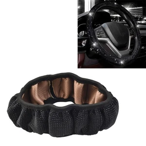 New Useful Household Steering Wheel Cover Parts Black Bling Replacement - Picture 1 of 21