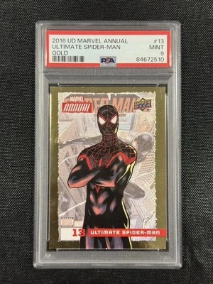 2016 Upper Deck Marvel Annual Ultimate Spider-Man Gold #13 PSA 9 MINT - Image 1 of 2