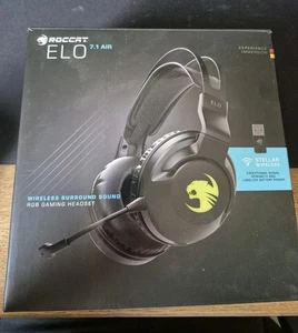 Roccat Elo 7.1 Air PC Gaming Headset Kopfhörer Mikrofon Wlan Kabellos schwarz - Bild 1 von 4
