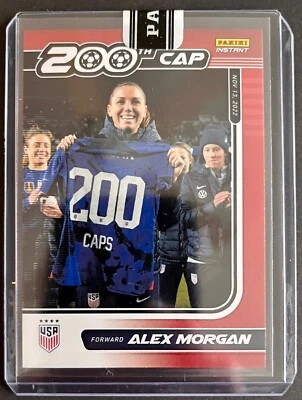 Alex Morgan 2022 Panini Instant USWNT 200TH CAP RED PARALLEL Card #AM1 /5 - Image 1 of 4