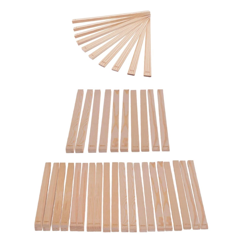 Wooden Rolling Pin Guides Measuring Strips Earthenware Rolling Tool - Image 1 of 1