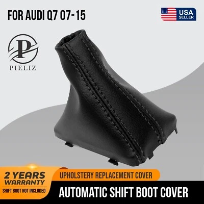 Cubierta de repuesto de bota de cambio automático PVC cuero apta para Audi Q7 07-15 negra Foto 1 de 4