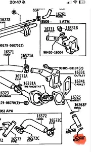 Genuine Toyota AE86 96711-24013 Pair Of O-rings For Water Bypass Pipe - Picture 1 of 3