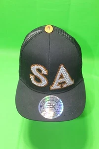 Sombrero de camionero trasero malla correa ajustable San Antonio Texas para mujer deslumbrado  - Imagen 1 de 3