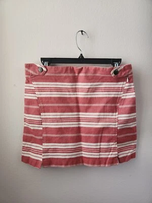 Minifalda a rayas horizontales roja blanca mango MNG talla 8 Foto 1 de 4