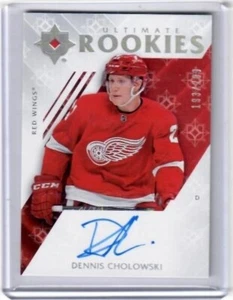 2018-19 Ultimate Collection Dennis Cholowski Rookie Auto Card /299 Red Wings - Picture 1 of 2