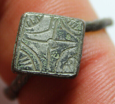 RARE Genuine Ancient Roman Sun God Sol Invocto Cross Star Ring Artifact/4 Season • 37.12£